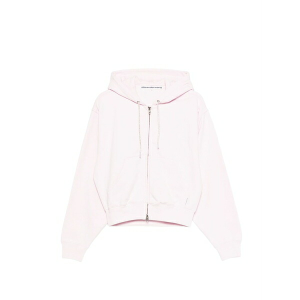 アレキサンダーワン レディース パーカー・スウェットシャツ アウター Zip-up hoodie Pink