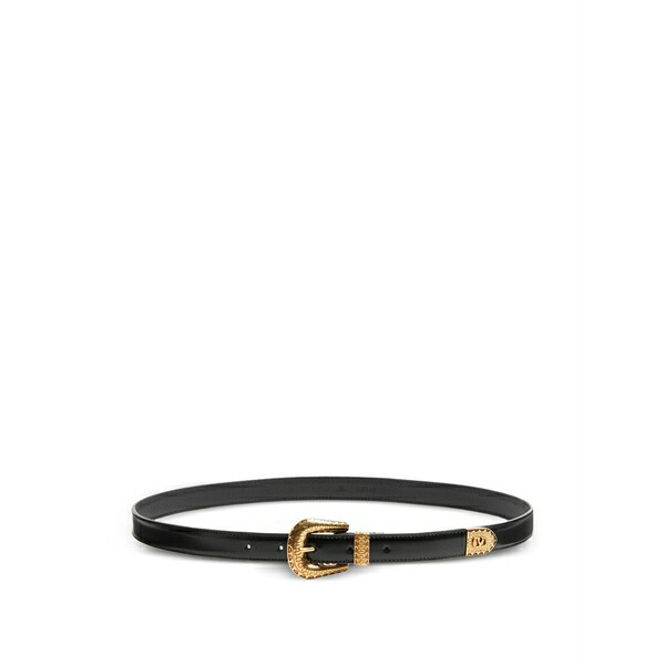 ヴァレンティノ ガラヴァーニ メンズ 三尺帯 付属物 Vlogo signature brushed calfskin belt 20 粍 Black