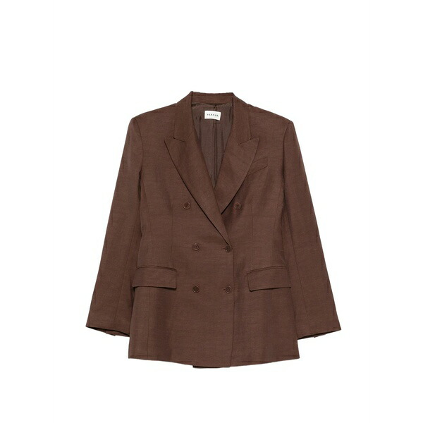 パロッシュ レディース ジャケット＆ブルゾン アウター Double-breasted blazer Brown｜asty