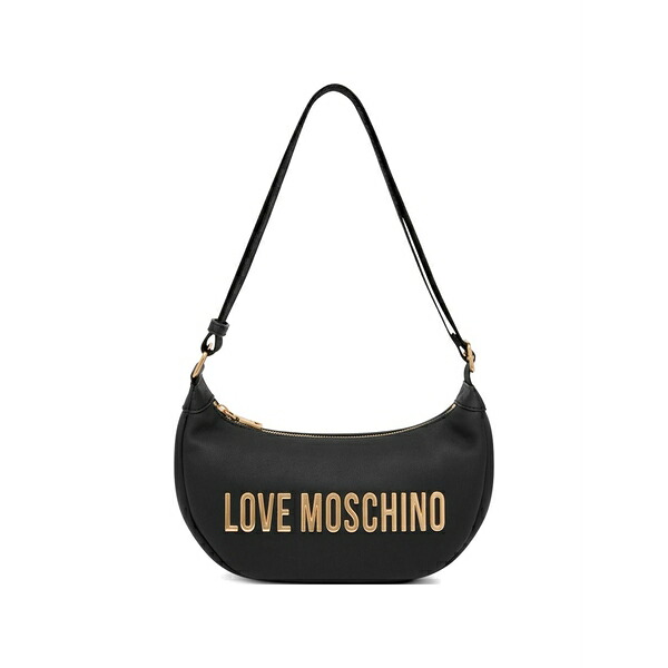 優しいこと モスキーノ レディース ショルダーバッグ 御徒面子 Logo shoulder bag Black