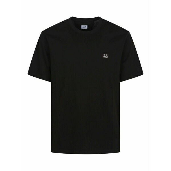 シーピーカンパニー メンズ プルオーバー トップス Logo-patch t-shirt Black