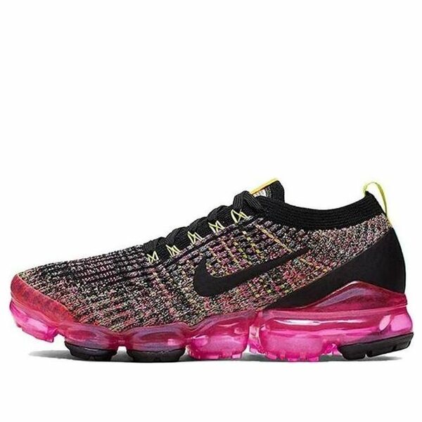 Nike ナイキ レディース スニーカー 【(WMNS) Nike Air VaporMax Flyknit 3 'Black Pink Blast' AJ6910-006】 サイズ US_5(22.0cm)|asty