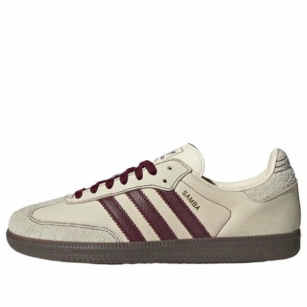 adidas アディダス レディース スニーカー  【(WMNS) adidas Samba OG \u0027Wonder White Maroon\u0027 IG1987】  大きさ US_5.5(22.5珊)
