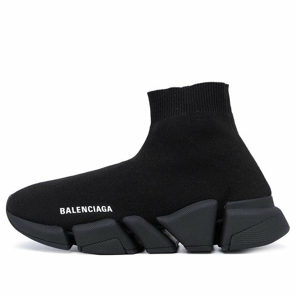 Balenciaga バレンシアガ レディース スニーカー 【(WMNS) Balenciaga Speed 2.0 Sneakers 'Black Shiny Knit with Black Sole Unit' 636833W2AF31000】 サイズ US_8(25.0cm)|asty