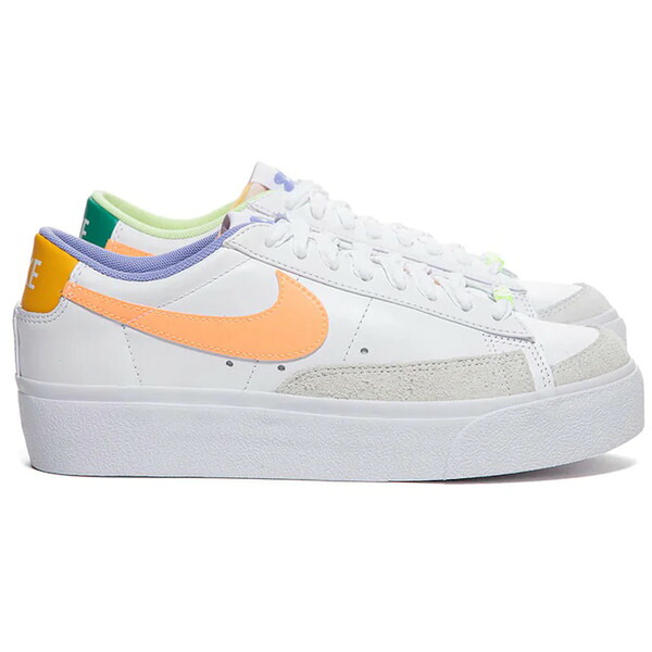 Nike ナイキ レディース スニーカー  【Nike Blazer Low Platform Peach Cream Light Thistle (Women\u0027s)】  大きさ US_8.5(25.5糎) White/Light Thistle/Light Liquid Lime/Peach Cream