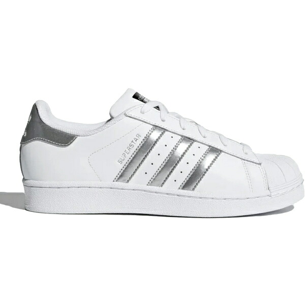 adidas アディダス レディース スニーカー 【adidas Superstar White Silver Metallic (Women's)】 サイズ US_5(22.0cm) Cloud White/Silver Metallic/Core Black|asty