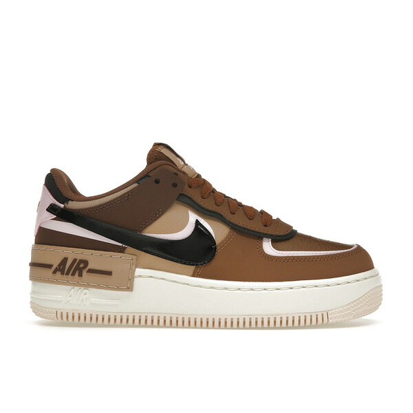 Nike ナイキ レディース スニーカー 【Nike Air Force 1 Low Shadow Light British Tan Pink Foam (Women's)】 サイズ US_5(22.0cm) Light British Tan/Pink Foam/Hemp/Black｜asty