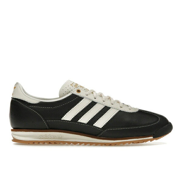 adidas アディダス レディース スニーカー 【adidas SL 72 Core Black Leather (Women's)】 サイズ US_9.5(26.5cm) Core Black/Off White/Gum｜asty