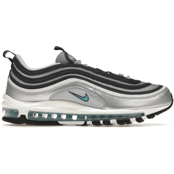 Nike ナイキ レディース スニーカー 【Nike Air Max 97 Metallic Silver Chlorine Blue (Women's)】 サイズ US_9(26.0cm) Metallic Silver/Chlorine Blue/White｜asty