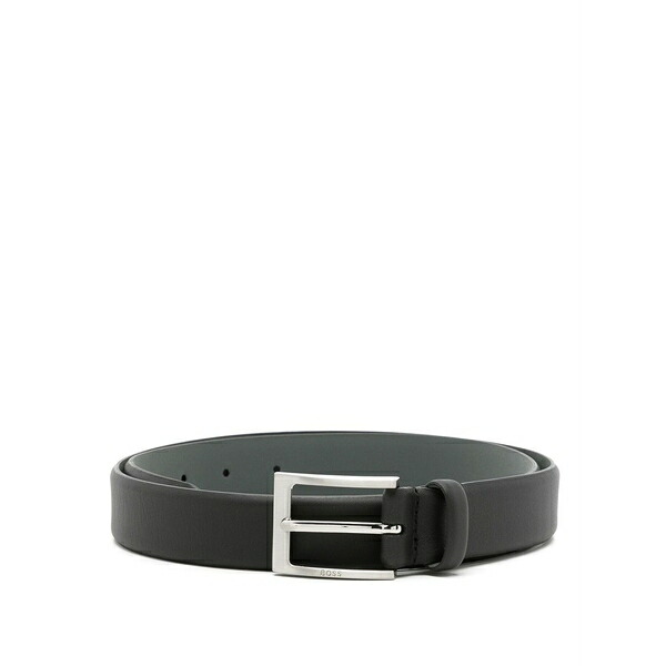 元締め メンズ 胴締め 付属品 Brondon leather belt Black