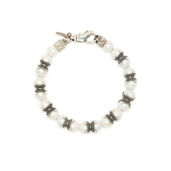 エマニュエレ ビコッキ メンズ ブレスレット・バングル・アンクレット 添え物 Large freshwater pearl bracelet White