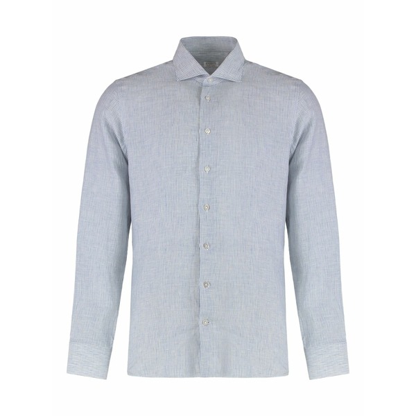 ボリエッロ メンズ プルオーバー トップス Striped long-sleeve shirt Blue