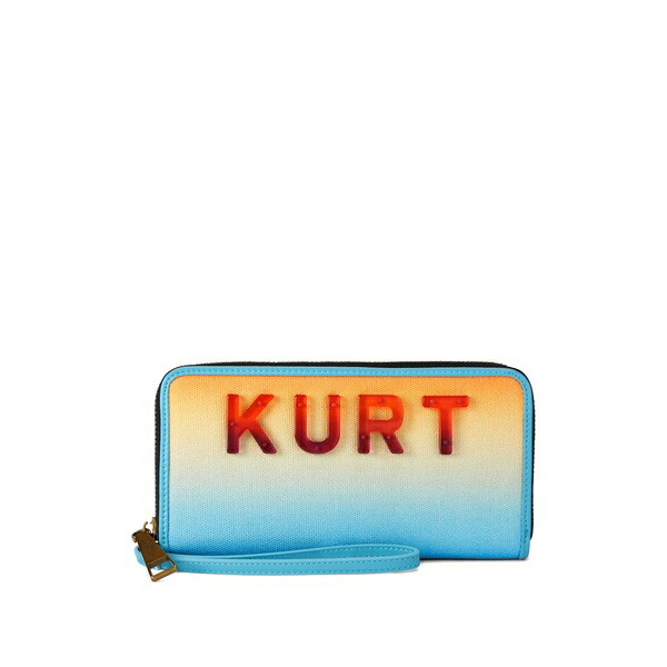 カートジェイガーロンドン レディース 紙入れ 付属品 Kensington kurt zip-around wallet Blue