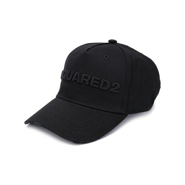 ディースクエアード メンズ かぶり笠 付属品 Logo baseball cap Black
