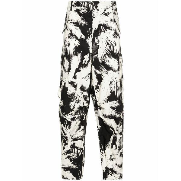 ラネウス メンズ カジュアルパンツ ボトムス Printed multi-pockets cotton trousers Neutrals|asty