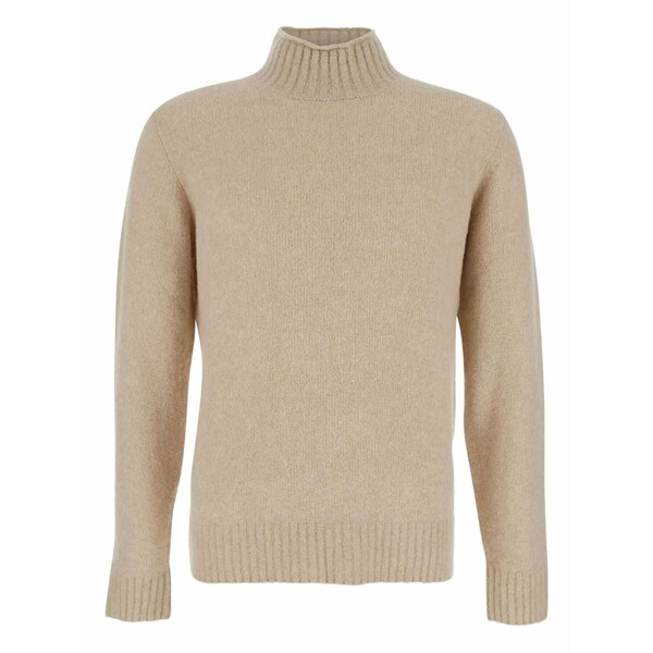 カングラ メンズ ニット&セーター アウター Turtleneck ribbed-trim sweater Neutrals｜asty