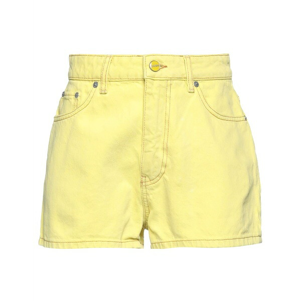 【送料無料】 ガニー レディース デニムパンツ ボトムス Denim shorts Yellow