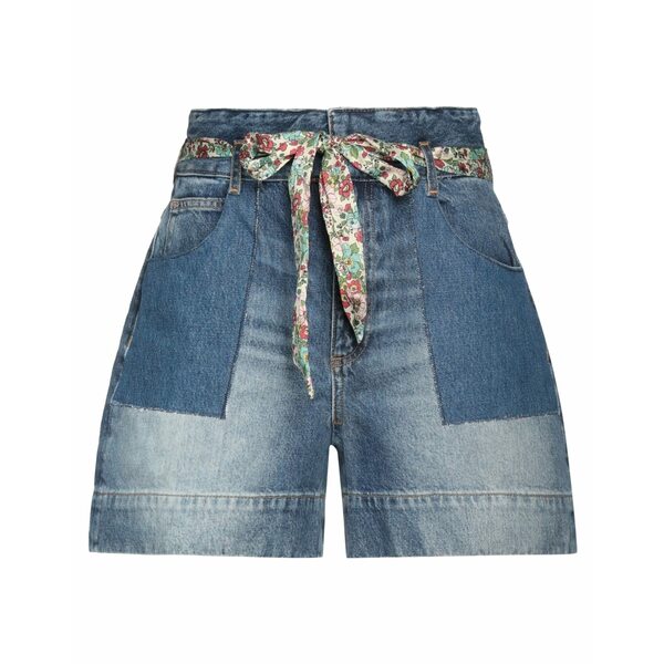【送料無料】 サンドロ レディース デニムパンツ ボトムス Denim shorts Blue