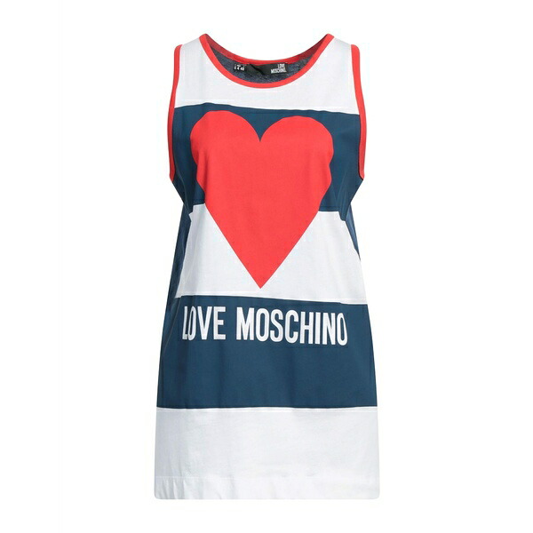 【送料無料】 モスキーノ レディース カットソー トップス Tank tops Blue