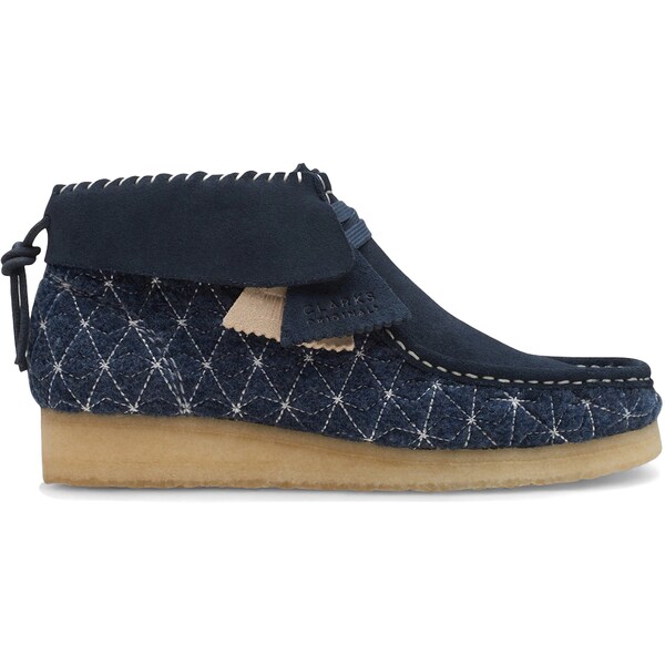 Clarks クラークス レディース スニーカー  【Clarks Originals Wallabee Boot Navy Sashiko Suede (Women)】  サイズ US_8(25.0cm) Navy