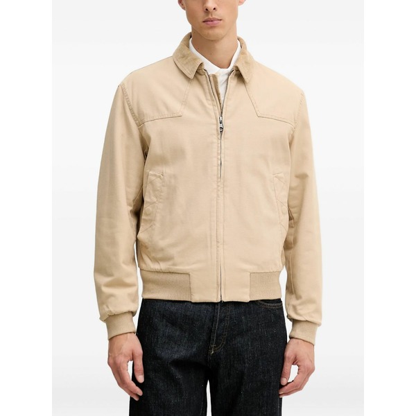 ベネトン メンズ ジャケット＆ブルゾン アウター Corduroy-collar jacket Neutrals｜asty