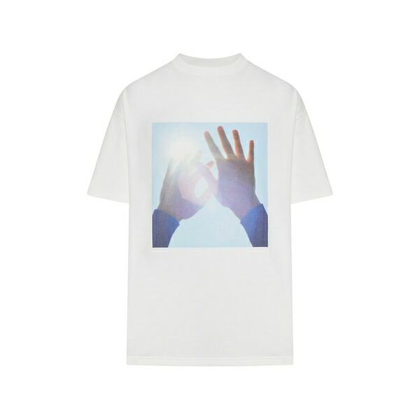 ジル・サンダー レディース Tシャツ トップス Graphic-print cotton t-shirt White｜asty