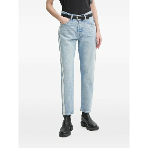 リーヴァイズジーンズ レディース ジーンズズボン下 ボトムス Rhinestone stripe denim jeans Blue ボトムス-パンツ-レディースファッション
