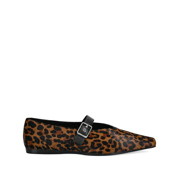 バガボンド レディース サンダル シューズ Wioletta leopard-print buckled ballet flats Brown｜asty