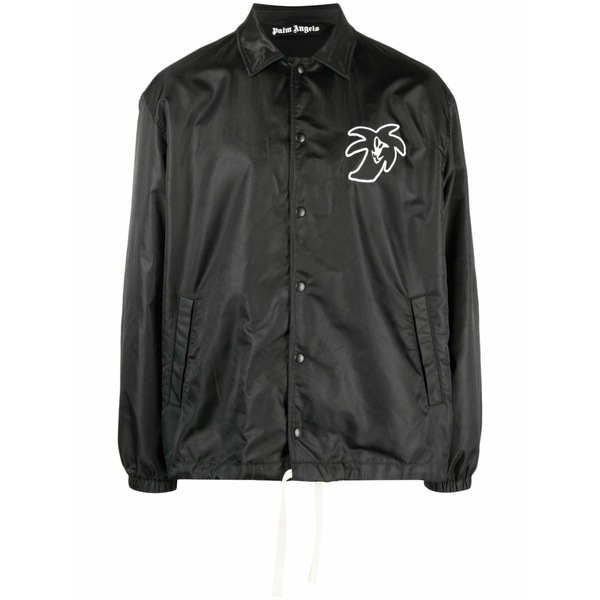 パーム・エンジェルス メンズ ジャケット&ブルゾン アウター Logo-patch lightweight jacket Black|asty