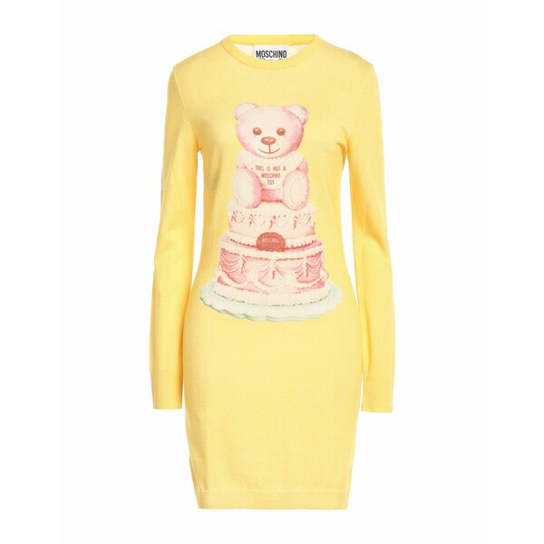 【送料無料】 モスキーノ レディース ワンピース トップス Mini dresses Yellow