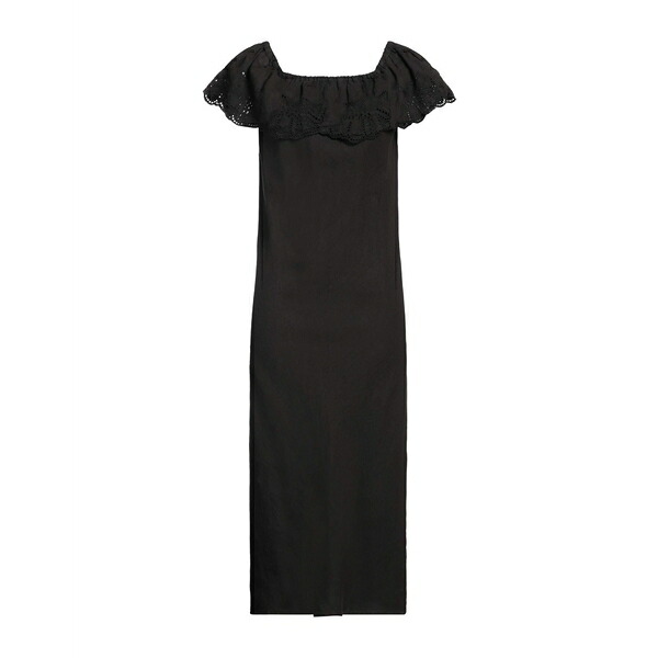 【送料無料】 １２０％リノ レディース ワンピース トップス Midi dresses Black