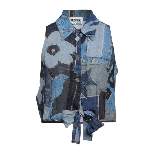 【貨物輸送無料】 モスキーノ レディース ティーシャツ トップス Tops Blue レディースファッション-Tシャツ・カットソー