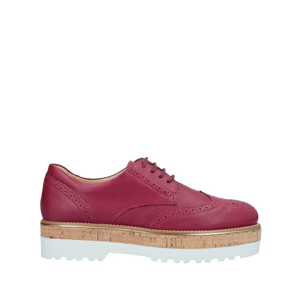 【貨物輸送無料】 ホー火器 レディース オックスフォード シューズ Lace-up shoes Red