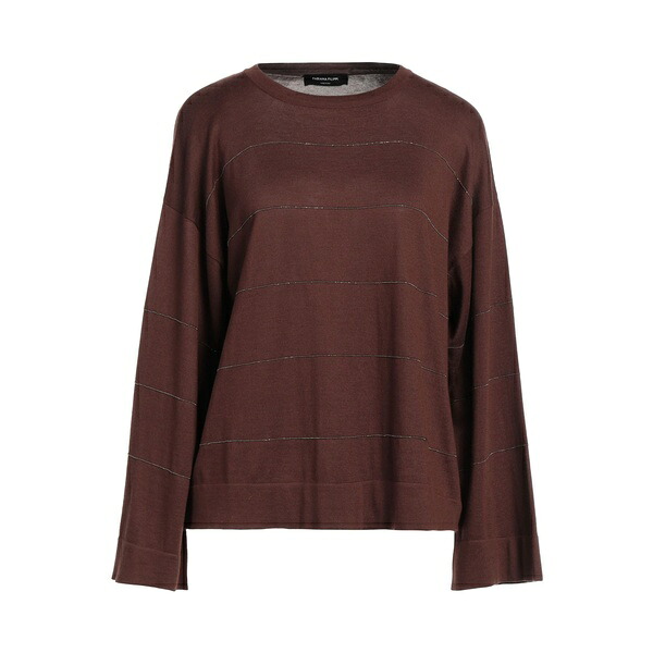 【貨物輸送無料】 ファビアナ フィリッピ レディース 編み物\u0026スウェーター アウター Sweaters Brown