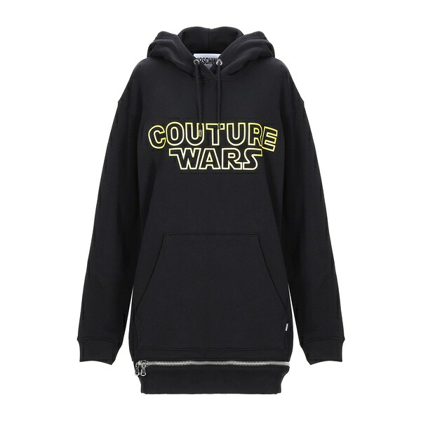 【貨物輸送無料】 モスキーノ レディース パーカー・スウェットシャツ アウター Sweatshirts Black