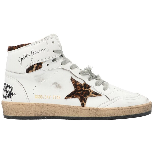 Golden Goose ゴールデングース レディース スニーカー  【Golden Goose Sky-Star White Leopard (Women)】  サイズ US_W_12 White/Leo