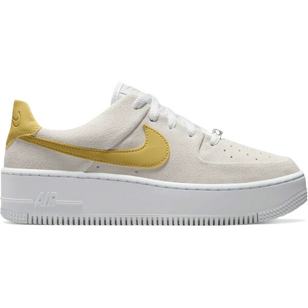 Nike ナイキ レディース スニーカー 【Nike Air Force 1 Sage Low White Infinite Gold (Women's)】 サイズ US_W_10.5 White/Infinite Gold画像