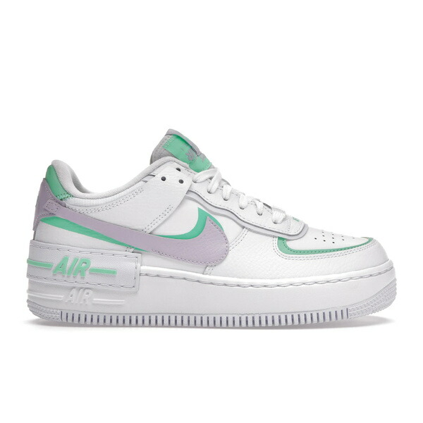 Nike ナイキ レディース スニーカー 【Nike Air Force 1 Low Shadow Infinite Lilac Football Grey (Women's)】 サイズ US_8(25.0cm) White/Football Grey-Green Glow-Infinite Lilac画像