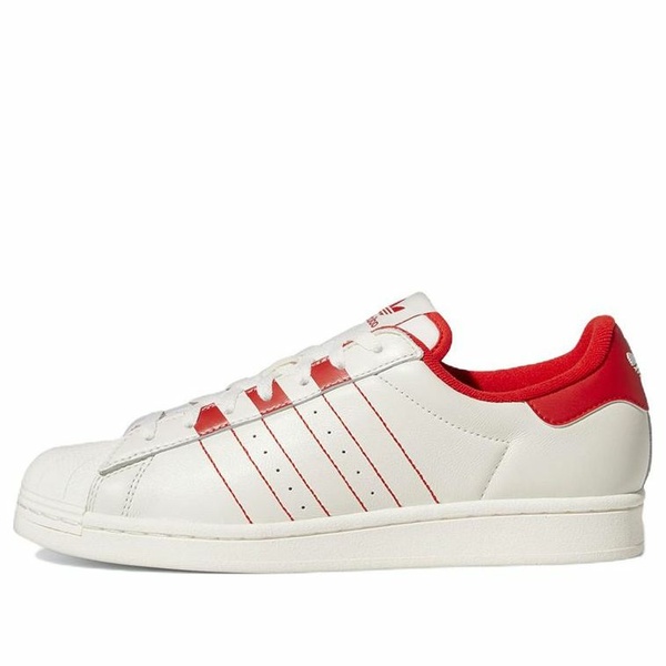 adidas アディダス メンズ スニーカー 【adidas originals Superstar 'White Vivid Red' GZ4744】 サイズ US_7.5(25.5cm)｜asty