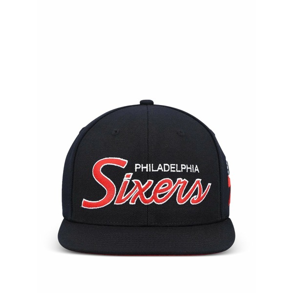 ミッチェル&ネス メンズ 帽子 アクセサリー Nba team script 2.0 philadelphia sixers snapback cap Black｜asty 9,571円