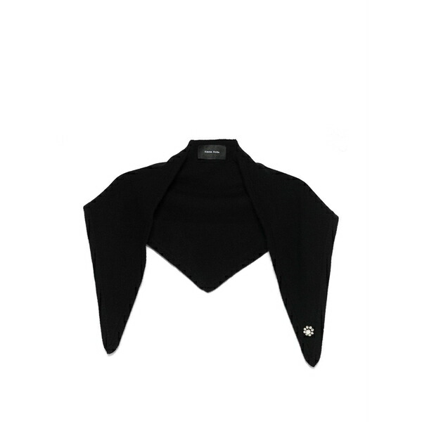 シモーネ・ロシャ メンズ えり巻き・袈裟・えり巻き 付属物 Embellished neckerchief Black