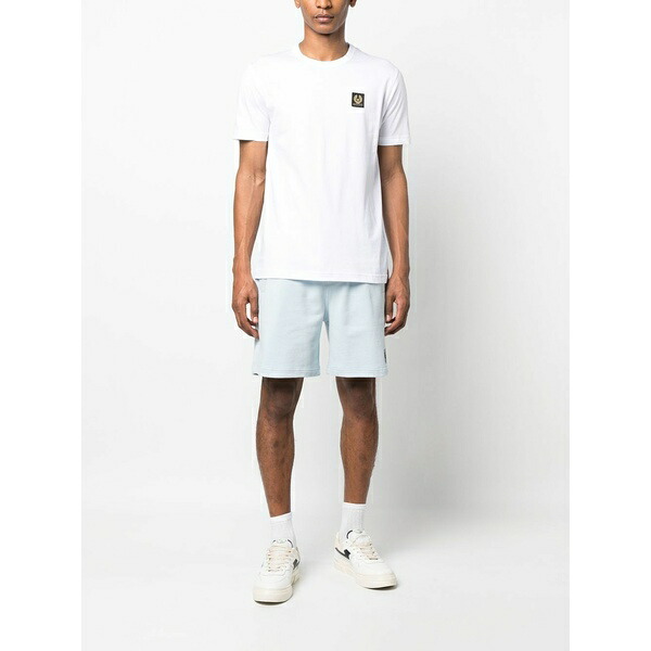ベルスタッフ メンズ Tシャツ トップス Logo-patch cotton t-shirt White|asty