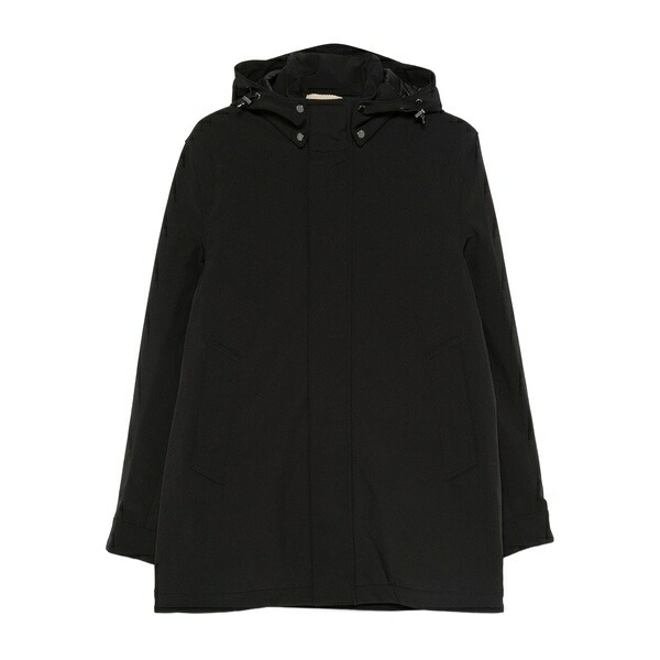 ウール リッチ メンズ コート アウター Hooded woolrich coat Black｜asty