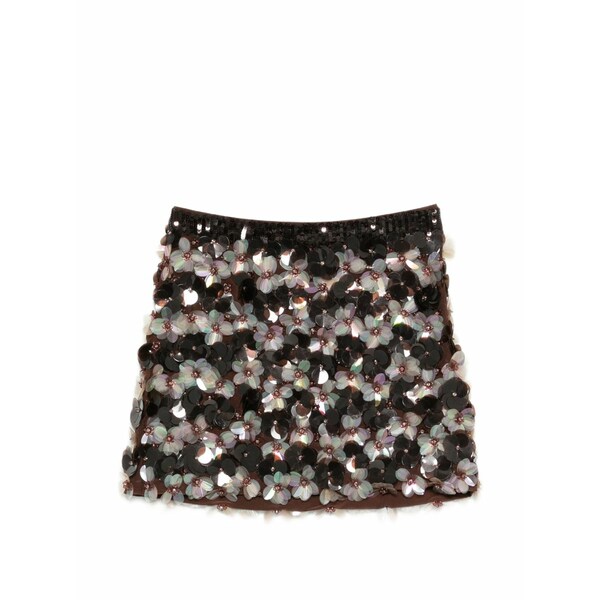 パロッシュ レディース スカート ボトムス Sequin-embellished mini skirt Brown｜asty