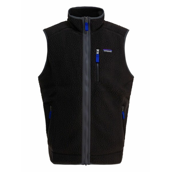パタゴニア メンズ 上衣＆上衣 アウター Zip-front fleece gilet Black メンズファッション-コート・ジャケット