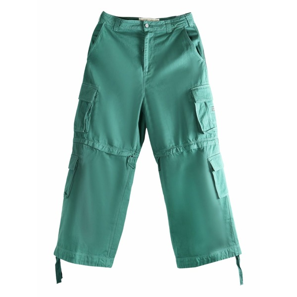 エアル メンズ カジュアルパンツ ボトムス Zip-off cargo trousers Green｜asty