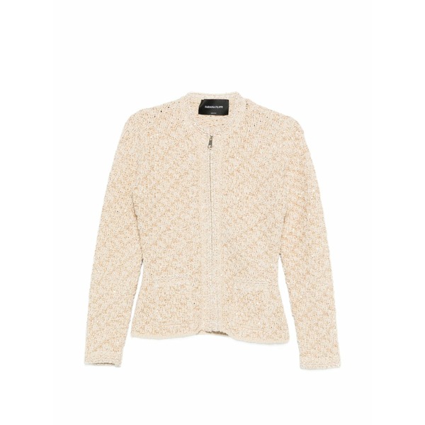 ファビアナ フィリッピ レディース ジャケット＆ブルゾン アウター Zip-up fitted jacket Neutrals｜asty