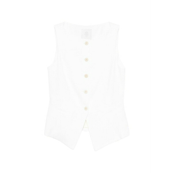 イレブンティ レディース ジャケット＆ブルゾン アウター Button waistcoat White｜asty