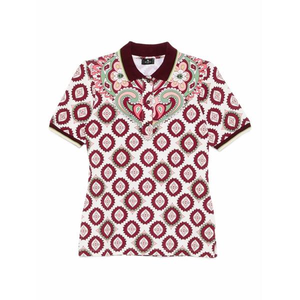 エトロ レディース スポーツシャツ トップス Patterned polo top Neutrals
