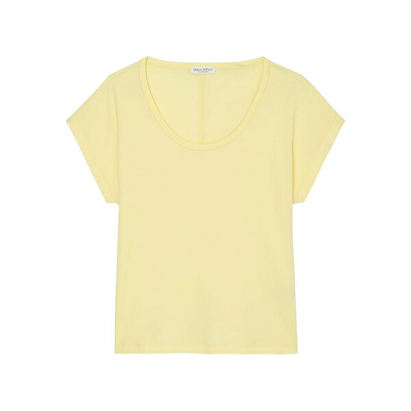 マルコポーロ レディース Tシャツ トップス Scoop-neck short-sleeve t-shirt Yellow